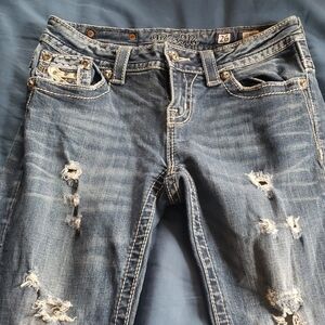 Miss Me Women's Distressed Blue Jeans
